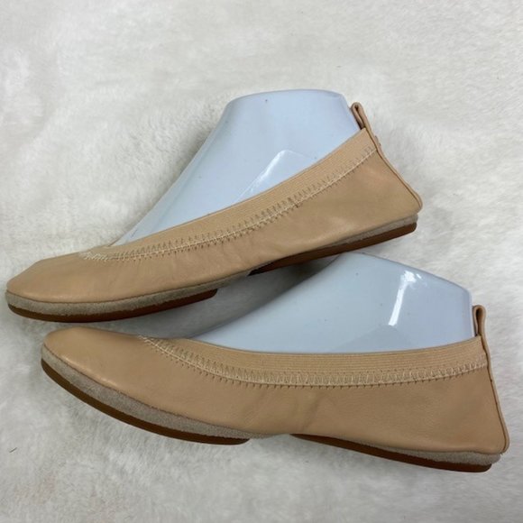 Yosi Samra Samara Foldable Ballet Flat in Ballet Pink Leather, size 7 - Picture 1 of 9